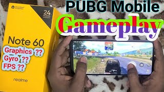 Realme Note 60 Pubg  BGMI Gameplay fpsgyro graphics battery test realmenote60 pubgmobile [upl. by Blythe]