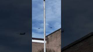 United States of America military service Chinooks flying over Fife Scotland Sep 24 [upl. by Eissed]