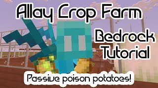 Allay Crop Farm  Minecraft Bedrock Tutorial [upl. by Balac203]