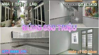 650 Triệu sở hữu nhà 1 trệt 1 lầu  Sai giá tặng luôn nhà [upl. by Dupin]