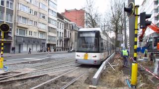 Video 1276 Antwerpen De Lijn Trams Centraal Station 4 Mar 2014 [upl. by Bebe]