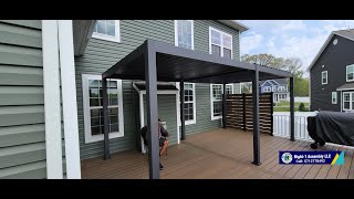 How to Assembly 20 X 10 Aluminum Louvered Pergola Assembly by Right1 Assembly llc [upl. by Quiteris]