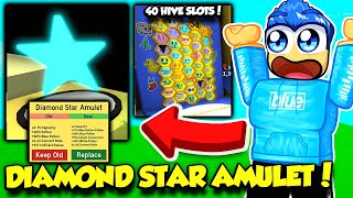 Buying The DIAMOND STAR AMULET And GETTING 40 HIVE SLOTS In Bee Swarm Simulator [upl. by Eladnar]