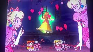 Super Smash Bros Brawl Peach The Ultimate Mega Smash Orange 👸🏼 🍊 👠 VS Pink 👸🏼💖 👠 Ultimate 🍱 3 [upl. by Terrye]