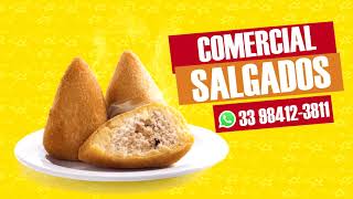 Comercial de Salgadinho Salgado Frito Lanche Coxinha Enroladinho Salgados Vinheta Locutor [upl. by Chrisy709]