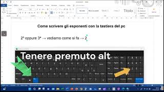 Scrivere gli esponenti con la tastiera del computer [upl. by Ylecic602]