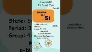 Elements of The Periodic Table  Silicon  Part14118 [upl. by Yentihw721]