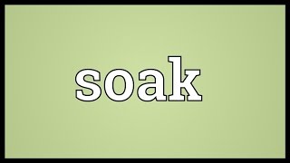 Soak Meaning [upl. by Anitnamaid102]