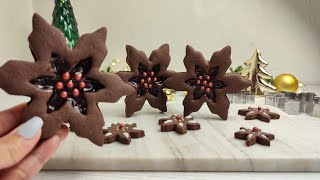 Lets make chocolate snowflakes cookies ❄️❄️ [upl. by Heigl]