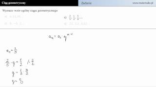 Ciąg geometryczny  zadanie 1c [upl. by Acisse985]