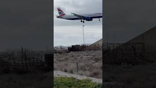 British Airways Landing on Runway 27 at Gibraltar [upl. by Lleznol202]