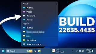 New Windows 11 Build 226354435  New Taskbar and Start Menu Improvement Settings and Fixes Beta [upl. by Azrim873]