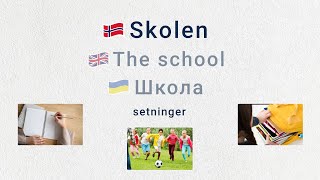 Tema Skolen A2 Setninger norsk språk norskkurs norwegian skolen school languagelearning [upl. by Namyac]