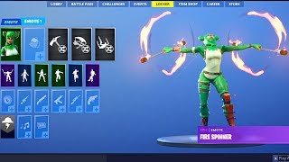 Fortnite Prickly Patroller Skin with New Leaked Emotes Fire Spinner Fanciful [upl. by Yeltnarb]