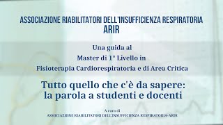 Presentazione Master Fisioterapia Cardiorespiratoria e di Area Critica A A 20202021 [upl. by Ahsienyt]