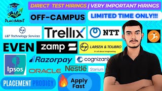 Direct Test  OFF Campus Drive  Starium LampT Trellix  2021 2022 2023 2024 Batch  Jobs [upl. by Arhna]