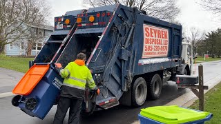 Roaring Seyrek Disposal Mack LEU Split Heil Rear Loader Garbage Truck [upl. by Merla384]