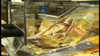 Automatic bag packaging of pizza snacksmov [upl. by Eitsyrk120]