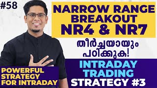 Best Intraday Trading Strategy 3  Narrow Range Breakout  NR4 amp NR7 Strategy  Malayalam [upl. by Renell97]