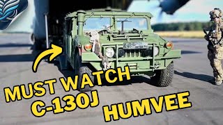 C130 Super Hercules delivers a Humvee  Must watch [upl. by Alleram]