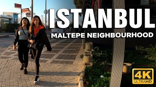 Istanbul Maltepe Neighbourhood Süreyya Plajı Walking Tour  December 2021  4K UHD 60 FPS [upl. by Elga]