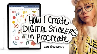 HOW I MAKE DIGITAL STICKERS WITH PROCREATE  FOR GOODNOTES amp DIGITAL PLANNING [upl. by Kruse]