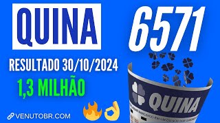 🍀 Resultado Quina 6571 [upl. by Colwin]