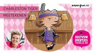 Gratis workshop Charleston tiger tekenen met Karin Luttenberg [upl. by Hareema]