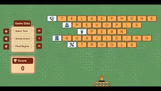 Words Memorization Game created by html css and javascript [upl. by Jeffrey684]