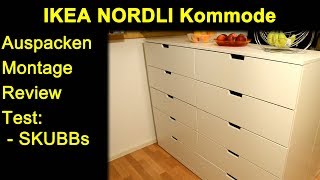 IKEA NORDLI Kommode  Auspacken Montage Zusammenbau Review und Test von SKUBBs Deutsch [upl. by Politi]