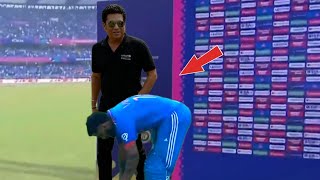 Virat Kohli touched Sachin Tendulkars feet after Breaking his most ODI Century Record in Ind vs NZ [upl. by Tibbitts]