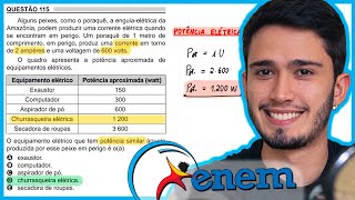 ENEM 2018  Alguns peixes como o poraquê a enguiaelétrica da Amazônia podem produzir uma corrent [upl. by Eilitan]