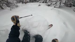 Skiing a foot of April Snow in the Adirondacks4424 [upl. by Ariayek]