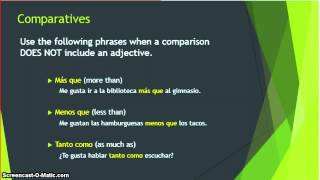 Spanish Comparatives [upl. by Gerda]