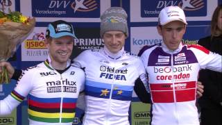 Quinten Hermans triomfeert na duel met Eli Iserbyt KwadrO Flandriencross DVV Verzekeringen Trofee [upl. by Llednahc]