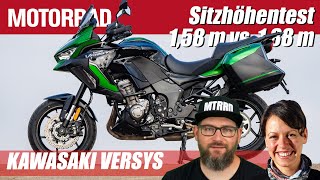 Kawasaki Versys Klein und Groß  Der Sitzhöhentest [upl. by Keener]