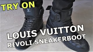 LOUIS VUITTON Sneakerboot RIVOLI  TRY ON [upl. by Norbel]