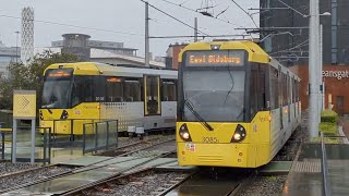 Manchester Metrolink at Deansgate Castlefield [upl. by Ripleigh]