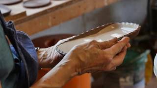 Taena Pottery how to throw amp decorate English slipware pots trailer [upl. by Hcir]