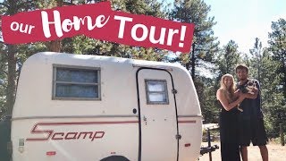 TOUR OF OUR 13 SCAMP TRAILER [upl. by Wandie81]