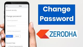 how to change password in zerodha kite app [upl. by Ynoble]