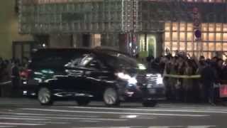 2014年4月23日オバマ大統領ホテルに帰宅 Barak Obama go back to Hotel after the dinner with Japanese Prime Minister [upl. by Klara]