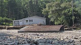 Lyndonville VT Brook Rd Flood Damage 2024 07 30 155959 [upl. by Cynthea]