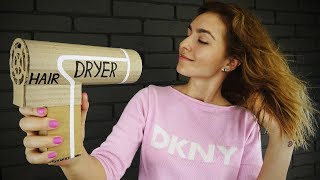 DIY Working Hair Dryer from Cardboard at Home [upl. by Imekawulo530]