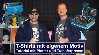 VEVOR Eigene TShirts mit Plotter und Transferpresse Tutorial4K [upl. by Ecirp]