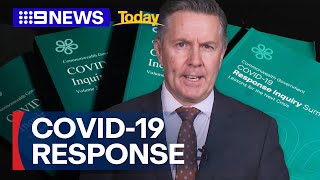 Health Minister on COVID19 response inquiry  9 News Australia [upl. by Nytsud]