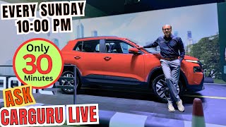 Best Car amp SUV in 11 Lakhs ⭐️ Hyundai Tata Kia Mahindra Maruti amp Citroen 🔥 Live With CARGURU [upl. by Ketti]