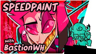 ✏️HOW TO DRAW Alastor🎙️ amp Vox 📺︎ Hazbin Hotel Speedpaint  BastionWH🎩 [upl. by Harrad]