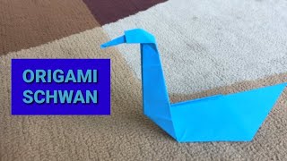 Origami Schwan Einfach  Origami Swan  Origami Schwan Falten Basteln mit Papier [upl. by Devinna74]