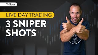 LIVE Day Trading  3 Sniper Shots back from vacation [upl. by Pinsky]